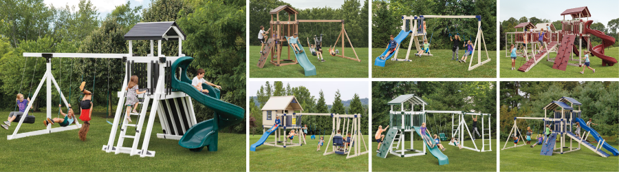 Vinyl Play Set and Swing Set Standard Models from Pine Creek Structures of Mill Hall, PA